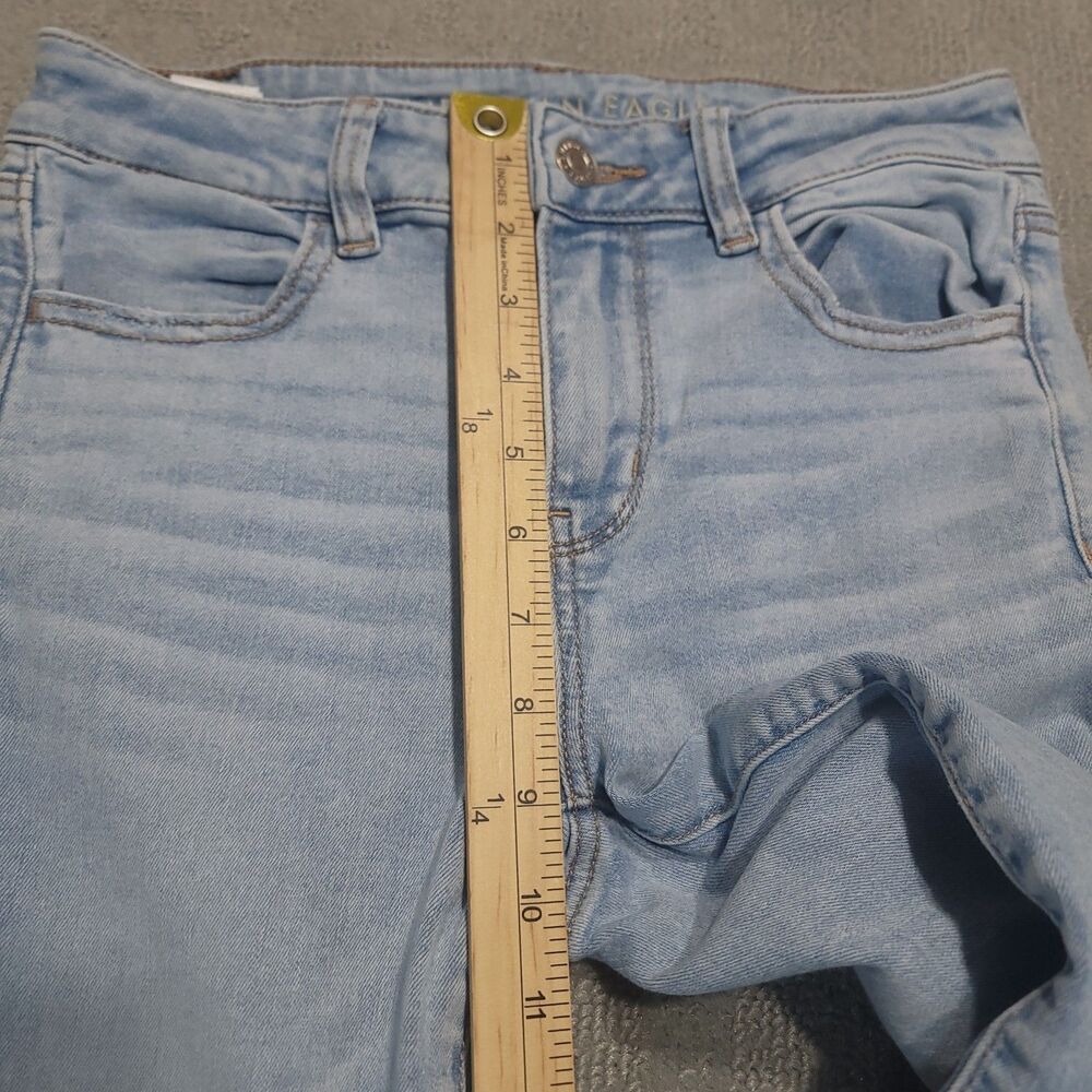 American Eagle Hi-Rise Jegging Womens 4 Stretch Jeans Blue Denim - Picture 8 of 9